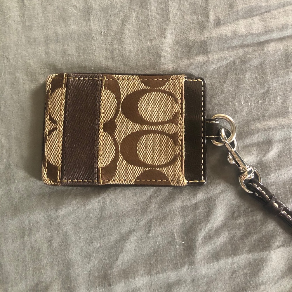 Coach lanyard and ID holder